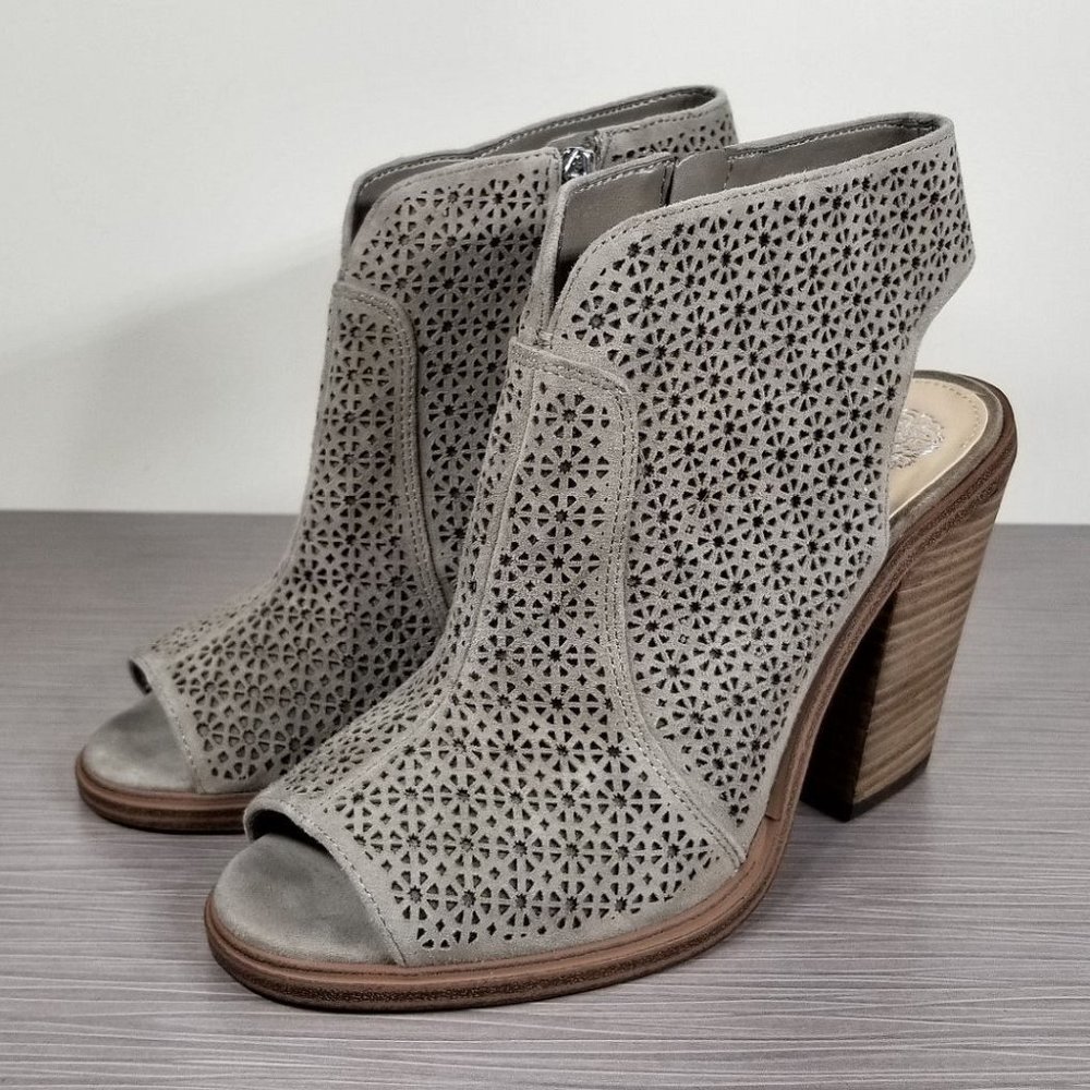 Vince Camuto Klova Block Heel Sandal, Fudge Suede, Womens Size 8